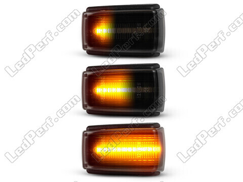 Beleuchtung der dynamischen LED-Seitenblinker in schwarz für Volvo C70