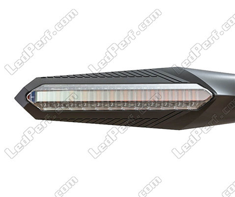 Sequentieller LED-Blinker für Aprilia Mana 850 Frontansicht.