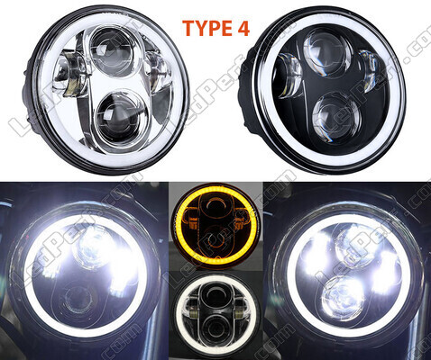 Type 4 LED-Scheinwerfer für Indian Motorcycle Scout 1133 (2015 - 2023) - optisch Motorrad runde zugelassen