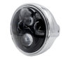 Beispiel eines runden Scheinwerfers aus Chrom mit schwarzer LED-Optik von Moto-Guzzi California 1400 Touring