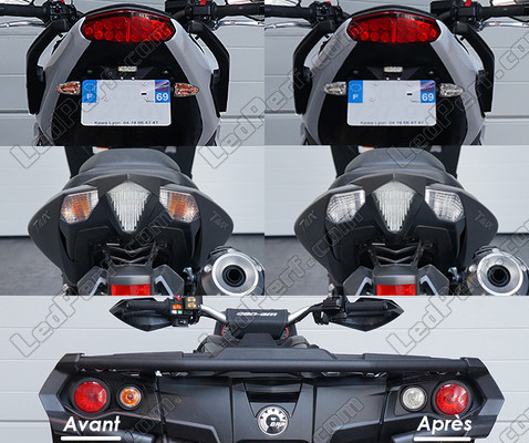 Led Heckblinker Yamaha YZF-R1 1000  (2004 - 2006) vor und nach