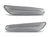 Vue de face des clignotants latéraux séquentiels à LED pour BMW Serie 3 (E36) - Couleur transparente