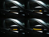 Différentes étapes du défilement de la lumière des Clignotants dynamiques Osram LEDriving® pour rétroviseurs de BMW Serie 3 (F30 F31)