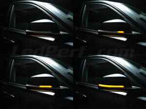 Différentes étapes du défilement de la lumière des Clignotants dynamiques Osram LEDriving® pour rétroviseurs de BMW Serie 4 (F32)