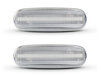Vue de face des clignotants latéraux séquentiels à LED pour Fiat Grande Punto / Punto Evo - Couleur transparente