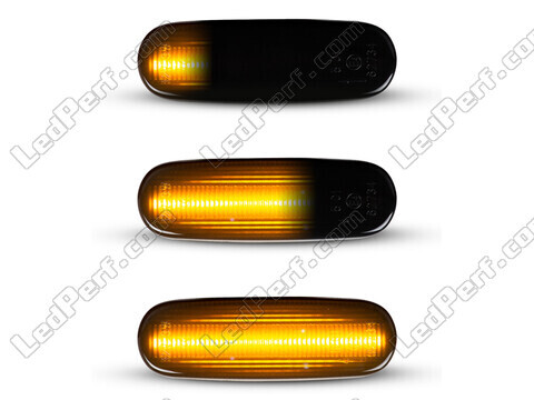 Eclairages des répétiteurs latéraux dynamiques noirs à LED pour Fiat Grande Punto / Punto Evo
