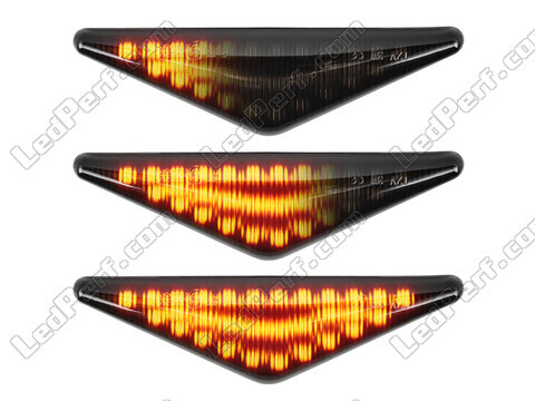 Eclairages des répétiteurs latéraux dynamiques noirs à LED pour Ford Mondeo MK3