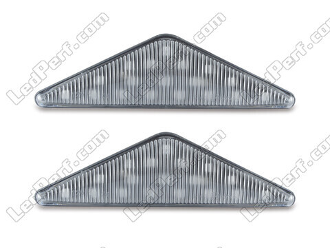 Vue de face des clignotants latéraux séquentiels à LED pour Ford Mondeo MK3 - Couleur transparente