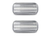 Vue de face des clignotants latéraux séquentiels à LED pour Honda Jazz - Couleur transparente