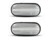 Vue de face des clignotants latéraux séquentiels à LED pour Honda S2000 - Couleur transparente