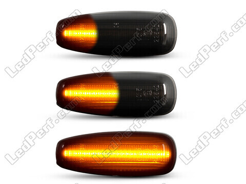 Eclairages des répétiteurs latéraux dynamiques noirs à LED pour Hyundai I30 MK1