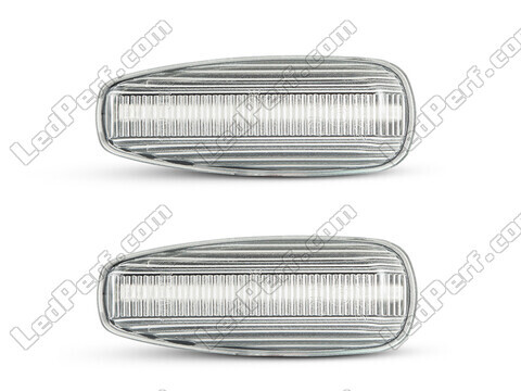 Vue de face des clignotants latéraux séquentiels à LED pour Hyundai I30 MK1 - Couleur transparente