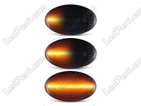 Eclairages des répétiteurs latéraux dynamiques noirs à LED pour Mercedes Classe A (W168)