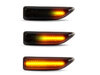 Eclairages des répétiteurs latéraux dynamiques noirs à LED pour Mini Countryman II (F60)