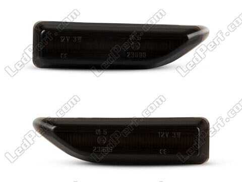 Vue de face des clignotants latéraux dynamiques à LED pour Mini Countryman II (F60) - Couleur noire fumée