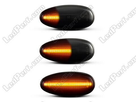 Eclairages des répétiteurs latéraux dynamiques noirs à LED pour Mitsubishi Lancer Evolution 5