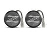 Vue de face des clignotants latéraux séquentiels à LED pour Nissan 370Z - Couleur transparente