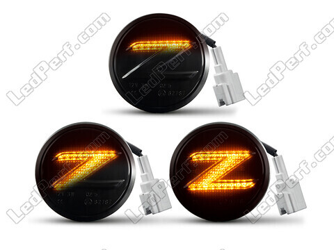 Eclairages des répétiteurs latéraux dynamiques noirs à LED pour Nissan 370Z