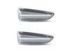 Vue de face des clignotants latéraux séquentiels à LED pour Opel Grandland X - Couleur transparente