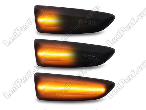 Eclairages des répétiteurs latéraux dynamiques noirs à LED pour Opel Grandland X