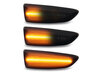 Eclairages des répétiteurs latéraux dynamiques noirs à LED pour Opel Insignia B