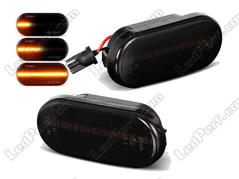 Répétiteurs latéraux dynamiques à LED pour Volkswagen Polo 4 (9N1) - Version noire fumée