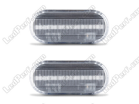 Vue de face des clignotants latéraux séquentiels à LED pour Volkswagen Polo 4 (9N1) - Couleur transparente
