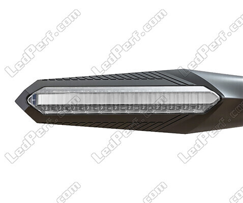 Vue avant des clignotants dynamiques LED avec feux de jour pour BMW Motorrad R 1200 RS