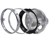 Phare rond chromé pour optique full LED de Moto-Guzzi Audace 1400, assemblage des pièces