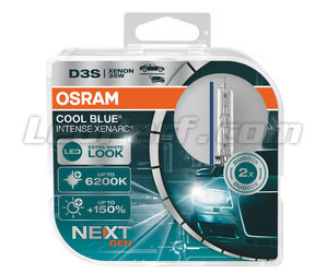 Paire d'Ampoules Xénon D3S Osram Xenarc Cool Blue Intense NEXT GEN 6200K dans son emballage - 66340CBN-HCB