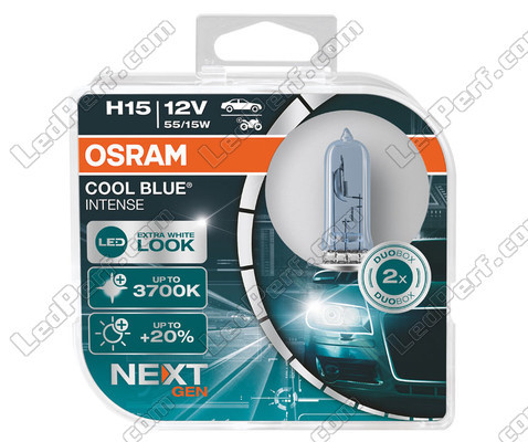 Paire d'Ampoules Osram H15 Cool blue Intense Next Gen LED Effect 3700K