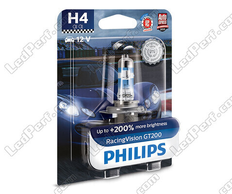 1x Ampoule H4 Philips RacingVision GT200 60/55W +200% - 12342RGTB1