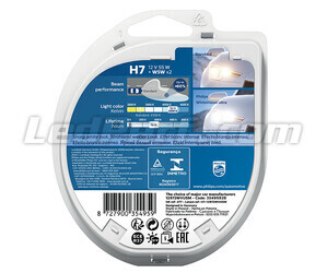 Pack de 2 ampoules H7 Philips WhiteVision ULTRA + Veilleuses - 12972WVUSM