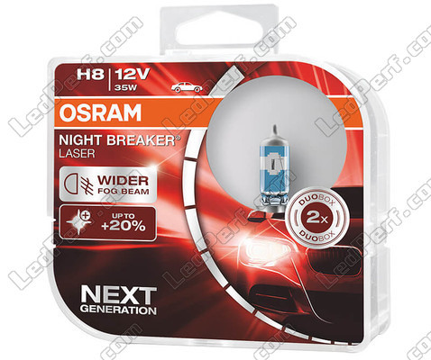 Pack de 2 Ampoules H8 Osram Night Breaker Laser +150% - 64212NL-HCB