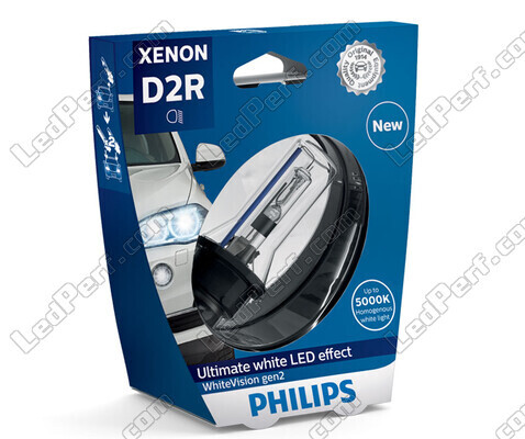 Scheinwerferlampe Xenon D2R Philips WhiteVision Gen2 +120% 5000K - 85126WHV2S1