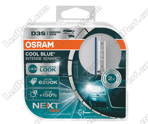 Paar D3S Xenon-Lampen Osram Xenarc Cool Blue Intense NEXT GEN 6200K in der Verpackung - 66340CBN-HCB