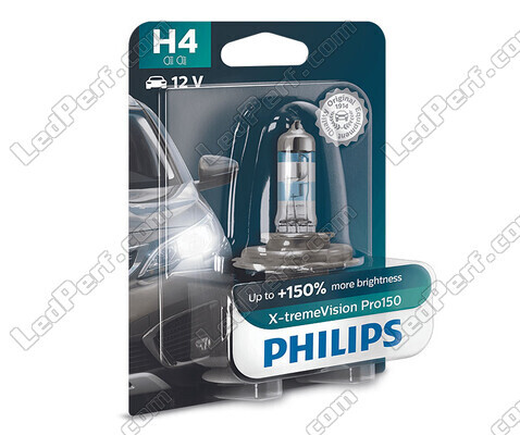 1x Scheinwerferlampe H4 Philips X-tremeVision PRO150 60/55W 12V - 12342XVPB1