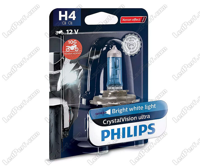 Scheinwerferlampe Motorrad H4 Philips CrystalVision Ultra 12V - 12342CVUBW