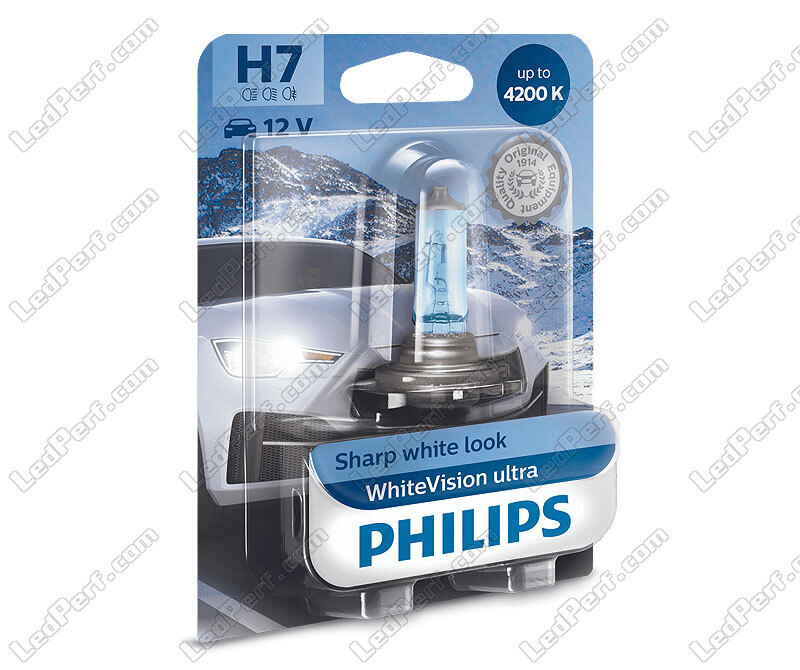 1x Scheinwerferlampe H7 Philips WhiteVision ULTRA +60% 55W 12V
