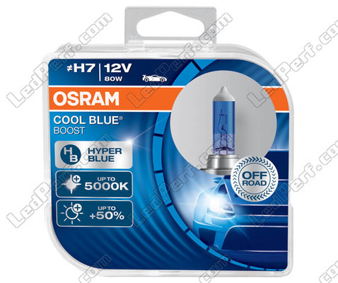 Glühlampen H7 Osram Cool Blue Boost 5000K Xenon-Effekt Ref: 62210CBB-HCB in Verpackung mit 2 Glühlampen