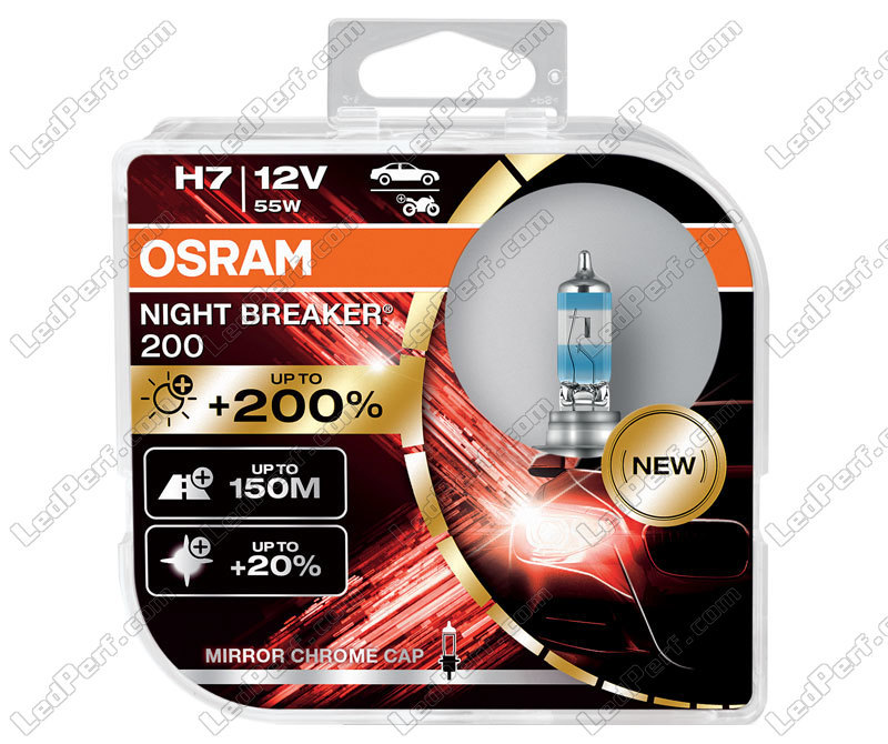 2 Lampen H7 OSRAM Night Breaker® 200 - 64210NB200-HCB