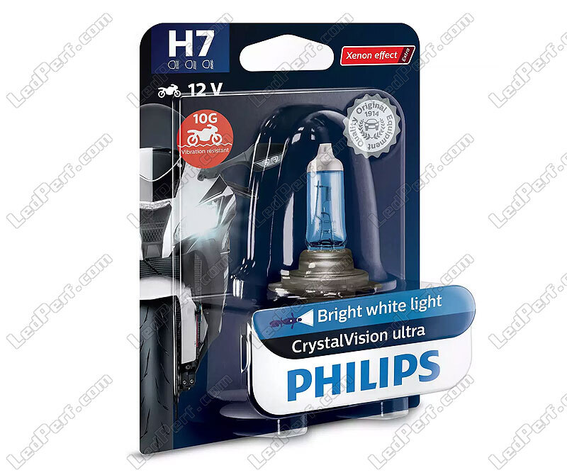 Scheinwerferlampe Motorrad H7 Philips CrystalVision Ultra 12V - 12972CVUBW