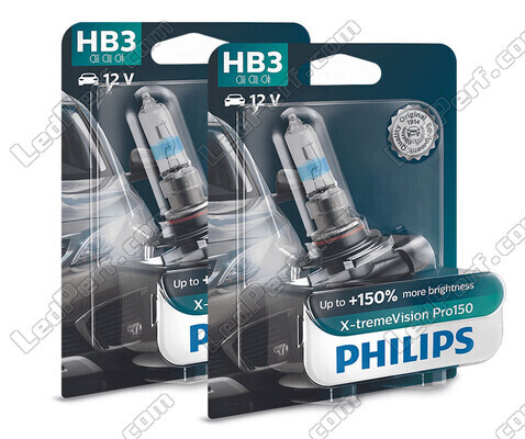 Set mit 2 Scheinwerferlampen HB3 Philips X-tremeVision PRO150 60W - 9005XVPB1