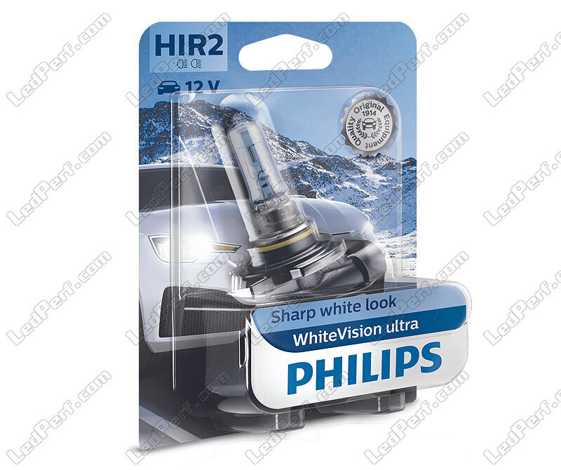 1x Scheinwerferlampe HIR2 Philips WhiteVision ULTRA +60% 55W 12V