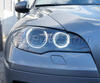 Pack angel eyes H8 à leds (blanc pur 6000K) pour BMW X5 (E70) - MTEC V3.0