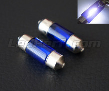 Pack de 2 ampoules navette halogenes - Blanc Xenon - 31mm (10W)