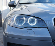 Pack angel eyes H8 à leds (blanc pur 6000K) pour BMW X3 (F25) - MTEC V3.0